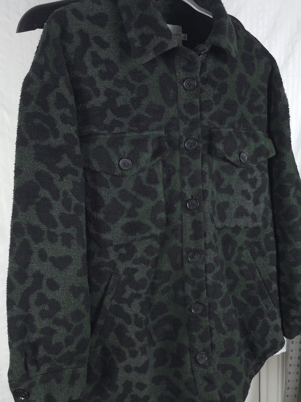 Rebecca Minkoff Raegan Green Leopard Jacket Med M - Picture 8 of 12